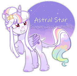 Size: 1030x1016 | Tagged: safe, artist:sugaryicecreammlp, oc, oc only, oc:astral star, alicorn, pony, female, mare, solo