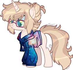 Size: 2279x2198 | Tagged: safe, artist:kurosawakuro, oc, oc only, oc:charlie (broken-boulevard), pony, unicorn, base used, clothes, female, glasses, high res, hoodie, mare, simple background, solo, transparent background