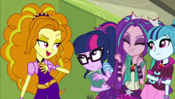 Size: 960x540 | Tagged: safe, artist:bigpurplemuppet99, adagio dazzle, aria blaze, sci-twi, sonata dusk, twilight sparkle, equestria girls, g4, my little pony equestria girls: rainbow rocks, the dazzlings