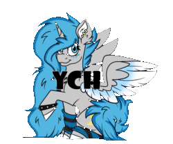 Size: 775x642 | Tagged: safe, artist:aaftergloweeye, oc, alicorn, changeling, earth pony, pegasus, pony, unicorn, animated, animation commission, commission, frame by frame, purple changeling, ych animation, ych example, your character here