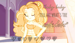 Size: 1258x720 | Tagged: safe, artist:dazzlingsedits, edit, adagio dazzle, equestria girls, g4, baby, cute, disguise, disguised siren, solo