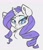 Size: 1130x1321 | Tagged: safe, artist:leadhooves, rarity, pony, unicorn, g4, bust, female, lidded eyes, mare, simple background, solo