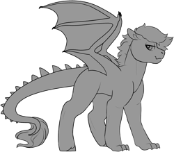 Size: 1872x1641 | Tagged: safe, artist:liefsong, oc, oc only, oc:chain lightning, dracony, dragon, hybrid, claws, commission, looking at you, patreon, simple background, transparent background
