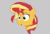 Size: 800x549 | Tagged: safe, artist:another_pony, sunset shimmer, pony, unicorn, g4, :o, :t, animated, blinking, bust, female, floppy ears, frown, gif, gray background, lidded eyes, mare, open mouth, portrait, shrunken pupils, simple background, solo