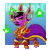 Size: 800x800 | Tagged: safe, artist:whateverbender, oc, oc only, pony, unicorn, animated, frame by frame, gif, male, prince kael'thas, solo, stallion, warcraft, water