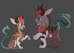 Size: 980x703 | Tagged: safe, big cat, bird, chimera, dog, dragon, goat, horse, monkey, original species, pig, pony, rabbit, rat, snake, tiger, animal, chinese zodiac, horns, ox, ponified, rooster, snake tail