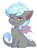 Size: 775x1060 | Tagged: safe, alternate character, alternate version, artist:arctic-fox, oc, oc only, oc:chain lightning, pony, chibi, solo