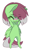 Size: 613x1011 | Tagged: safe, alternate character, alternate version, artist:arctic-fox, oc, oc only, oc:watermelon success, pegasus, pony, bipedal, blushing, chibi, simple background, solo, transparent background