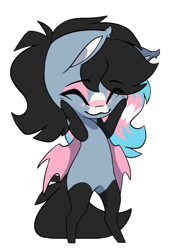 Size: 720x1052 | Tagged: safe, alternate character, alternate version, artist:arctic-fox, oc, oc only, oc:starskipper, bat pony, pony, bat pony oc, chibi, simple background, solo, transparent background