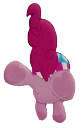 Size: 379x600 | Tagged: safe, artist:benpictures1, edit, edited screencap, editor:benpictures1, screencap, pinkie pie, pony, g4, my little pony: the movie, background removed, balloonbutt, butt, frog (hoof), plot, simple background, solo, transparent background, underhoof