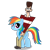 Size: 768x768 | Tagged: safe, rainbow dash, human, pegasus, pony, g4, clone high, crossover, female, jfk (clone high), john f. kennedy, male, mare, simple background, transparent background