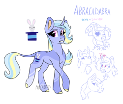 Size: 2020x1708 | Tagged: safe, artist:moccabliss, oc, oc only, oc:abracadabra, pony, unicorn, curved horn, female, horn, leonine tail, magical lesbian spawn, mare, offspring, parent:starlight glimmer, parent:trixie, parents:startrix, solo
