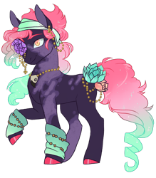 Size: 900x1028 | Tagged: safe, artist:lavvythejackalope, oc, oc only, earth pony, pony, earth pony oc, ethereal mane, flower, hanahaki disease, hoof polish, male, simple background, smiling, solo, stallion, starry mane, transparent background