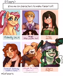 Size: 3431x4096 | Tagged: safe, artist:eggymy, fluttershy, human, pegasus, pony, anthro, g4, anime, anthro with ponies, bust, clothes, crossover, female, grin, mare, my hero academia, six fanarts, smiling