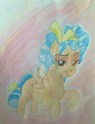 Size: 1280x1674 | Tagged: safe, artist:shedrawzdisney, cozy glow, pegasus, pony, g4, solo, traditional art