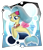 Size: 1050x1220 | Tagged: safe, artist:cloudyzu, princess skystar, seapony (g4), g4, my little pony: the movie, blue eyes, blue mane, bubble, chibi, collaboration, dorsal fin, female, fin wings, fish tail, flower, flower in hair, flowing mane, flowing tail, jewelry, looking at you, necklace, pearl necklace, red wings, seashell necklace, smiling, solo, tail, underwater, wings