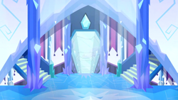 Size: 1280x720 | Tagged: safe, screencap, g4, games ponies play, background, crystal, crystal castle, crystal empire, liminal space, no pony, scenic ponyville