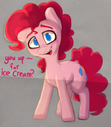 Size: 3120x3600 | Tagged: safe, artist:packy paca, pinkie pie, earth pony, pony, g4, blushing, high res, looking at you, smiling, solo, standing, talking, talking to viewer