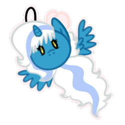 Size: 400x400 | Tagged: safe, artist:koissiel, oc, oc:fleurbelle, alicorn, pony, alicorn oc, bow, female, hair bow, horn, keychain, mare, simple background, transparent background, wings, yellow eyes