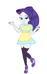 Size: 1765x2757 | Tagged: safe, artist:gmaplay, rarity, equestria girls, g4, clothes, grin, maid, simple background, smiling, solo, transparent background