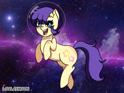Size: 1600x1200 | Tagged: safe, artist:loolaymoon, star dancer, earth pony, pony, art pack:not a space pony, g4, art pack, female, floating, mare, solo, space, star dancer appreciation collab, stars