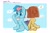 Size: 2000x1300 | Tagged: safe, artist:lound, oc, oc:blue chewings, oc:paper bag, pony, blue eyes, chest fluff, chew toy, duo, fake cutie mark, heart, holding hooves, paper bag, pictogram