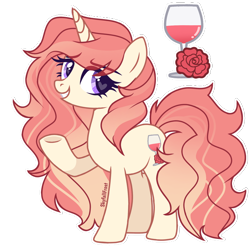 Size: 1448x1448 | Tagged: safe, artist:skyfallfrost, oc, oc only, oc:rose champagne, pony, unicorn, female, mare, simple background, solo, transparent background
