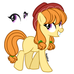 Size: 1448x1448 | Tagged: safe, artist:skyfallfrost, oc, oc only, earth pony, pony, female, hat, mare, simple background, solo, transparent background