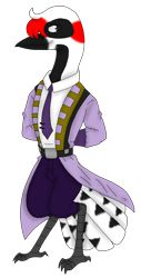 Size: 1802x3548 | Tagged: safe, artist:agdapl, bird, anthro, clothes, male, medic, medic (tf2), necktie, simple background, solo, species swap, team fortress 2, transparent background