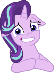 Size: 4000x5418 | Tagged: safe, artist:n0kkun, starlight glimmer, pony, unicorn, g4, student counsel, absurd resolution, female, floppy ears, grin, inkscape, mare, nervous, nervous smile, simple background, smiling, solo, transparent background, vector