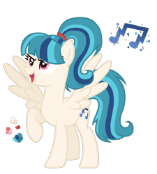 Size: 1000x1110 | Tagged: safe, artist:magicuniclaws, oc, oc only, pegasus, pony, base used, female, magical lesbian spawn, mare, offspring, parent:indigo zap, parent:sonata dusk, raised hoof, simple background, solo, transparent background