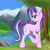 Size: 1280x1280 | Tagged: safe, artist:joaothejohn, starlight glimmer, pony, unicorn, g4, looking back, mountain, solo, tree, water