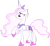 Size: 1600x1456 | Tagged: safe, artist:blah23z, edit, vector edit, fleur-de-lis, princess luna, alicorn, pony, g4, female, mare, palette swap, recolor, simple background, solo, transparent background, vector