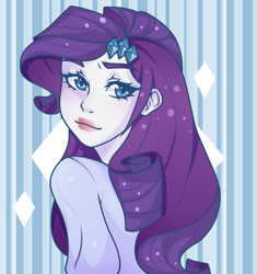 Size: 735x783 | Tagged: safe, artist:oniiponii, rarity, equestria girls, g4, beautiful, clothes, cute, eyeshadow, female, lipstick, makeup, raribetes, shirt, solo