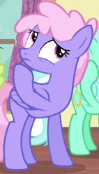 Size: 210x369 | Tagged: safe, edit, edited screencap, screencap, granny smith, lyra heartstrings, rainbowshine, pegasus, pony, for whom the sweetie belle toils, g4, season 4, cropped, solo focus, thinking