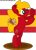 Size: 2066x2902 | Tagged: safe, artist:fonypony, earth pony, pony, g4, magical mystery cure, bipedal, female, flag, high res, nation ponies, open mouth, ponified, simple background, solo, spain, transparent background