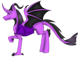 Size: 3647x2705 | Tagged: safe, artist:agdapl, dracony, dragon, hybrid, clothes, crossover, female, high res, rule 63, simple background, soldier, soldier (tf2), solo, species swap, team fortress 2, transparent background