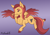 Size: 1358x941 | Tagged: safe, artist:misskanabelle, oc, oc only, oc:whirlwind romance, pegasus, pony, chest fluff, ear fluff, pegasus oc, signature, solo, two toned wings, wings