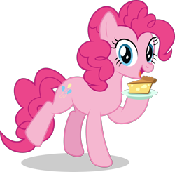 Size: 3178x3116 | Tagged: safe, artist:starcollider, pinkie pie, earth pony, pony, g4, apple, apple pie, female, food, high res, inkscape, looking at you, mare, open mouth, open smile, pi approximation day, pi day, pie, ponyscape, simple background, smiling, smiling at you, solo, transparent background, vector