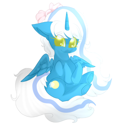 Size: 1024x1024 | Tagged: safe, artist:sakimiaji, oc, oc:fleurbelle, alicorn, pony, adorabelle, alicorn oc, bow, chibi, cute, female, hair bow, horn, looking at you, mare, ocbetes, simple background, smiling, smiling at you, transparent background, wings, yellow eyes