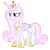 Size: 1600x1600 | Tagged: safe, artist:blah23z, fleur-de-lis, princess cadance, alicorn, pony, unicorn, g4, female, mare, palette swap, recolor, simple background, solo