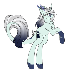 Size: 999x1043 | Tagged: safe, artist:inspiredpixels, oc, oc only, pony, curved horn, horn, leonine tail, rearing, signature, simple background, solo, transparent background