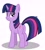 Size: 2028x2247 | Tagged: safe, artist:banquo0, twilight sparkle, pony, unicorn, g4, butt, high res, plot, simple background, solo, twibutt, unamused, unicorn twilight, white background