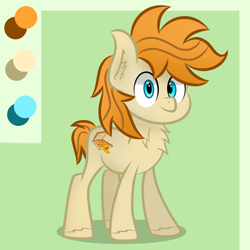 Size: 2500x2500 | Tagged: safe, artist:pizzamovies, oc, oc only, oc:pizzamovies, earth pony, pony, chest fluff, color palette, ear fluff, food, high res, male, pizza, pizza box, reference sheet, simple background, smiling, solo