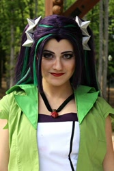 Size: 640x960 | Tagged: safe, artist:sarahndipity cosplay, aria blaze, human, equestria girls, g4, clothes, cosplay, costume, gem, irl, irl human, jewelry, necklace, photo, siren gem