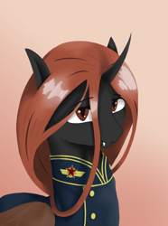 Size: 2900x3900 | Tagged: safe, artist:闪电_lightning, oc, oc only, oc:lisa, changeling, equestria at war mod, brown changeling, high res