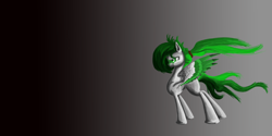 Size: 2000x1000 | Tagged: safe, artist:joan-grace, oc, oc only, pegasus, pony, female, gradient background, mare, pegasus oc, solo, two toned wings, wings