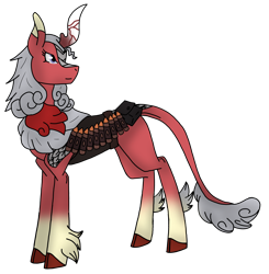 Size: 2982x3040 | Tagged: safe, artist:agdapl, kirin, clothes, crossover, heavy weapons guy, high res, horn, kirin-ified, leonine tail, looking back, simple background, solo, species swap, team fortress 2, transparent background