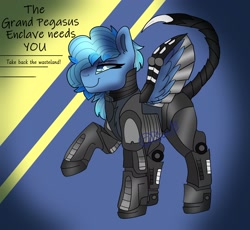 Size: 2000x1836 | Tagged: safe, artist:bluemoon, fallout equestria, armor, enclave, female, mare, power armor