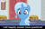 Size: 1920x1218 | Tagged: safe, artist:agrol, edit, edited screencap, screencap, trixie, pony, unicorn, comic:celestia's servant interview, headmare of the school, g4, bronybait, caption, cs captions, cute, diatrixes, female, furniture, interview, looking at you, mare, missing accessory, solo, text, wide smile